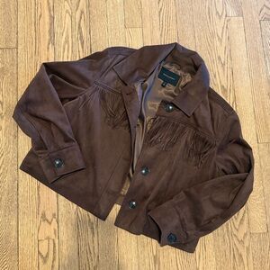 Banana Republic Brown Suede Fringe Jacket